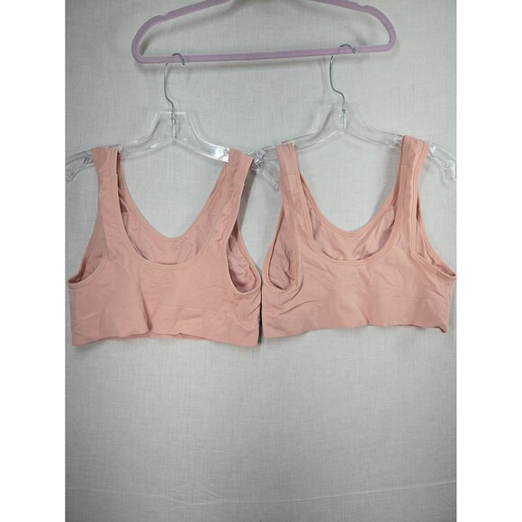 Secret Treasures 2 Stretch Bras Soft Pink Size 2XL Comfort Lounge Sleep Bras - Picture 5 of 5